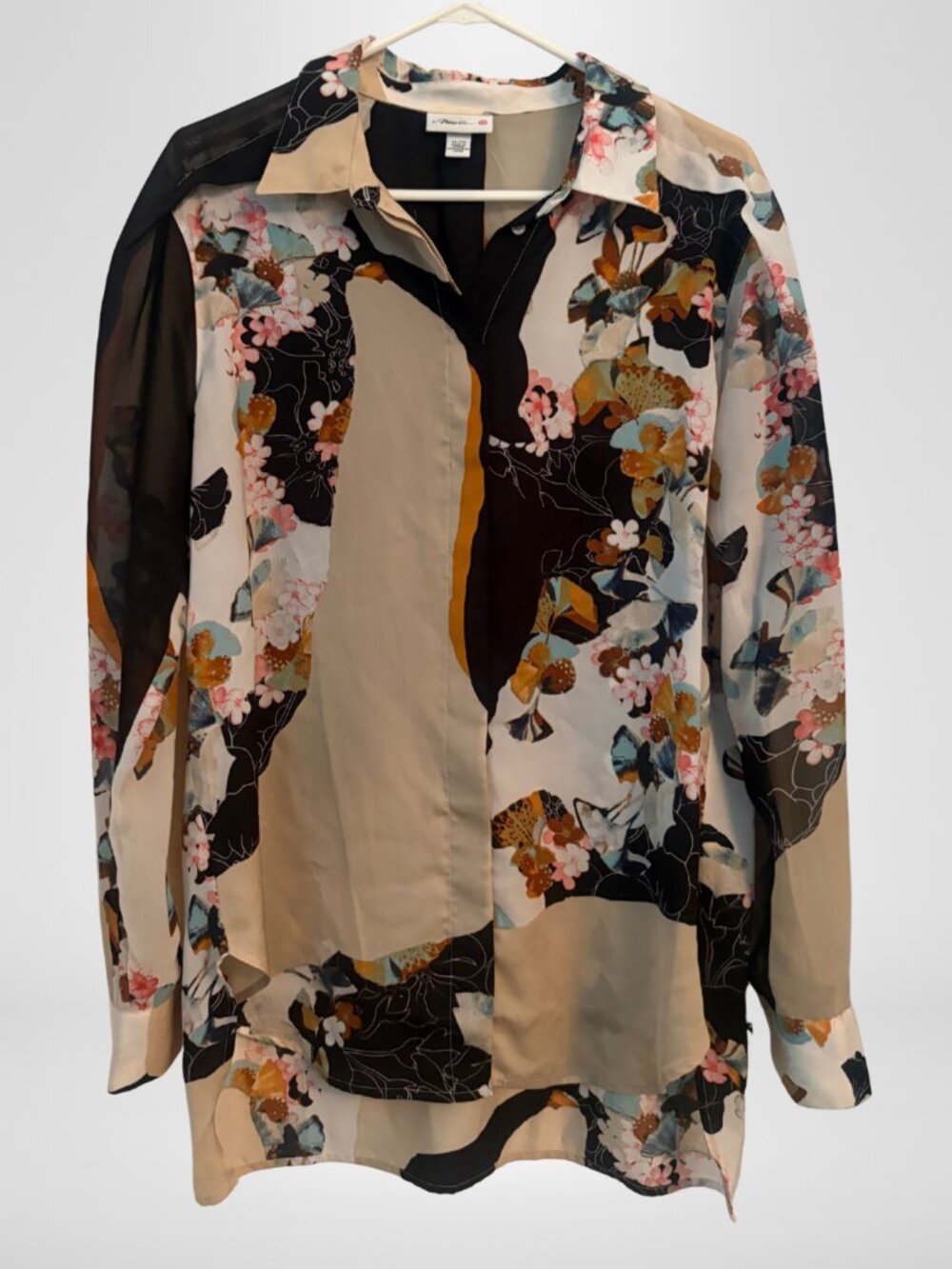 3.1 PHILLIP LIM X TARGET | Floral Colorblock Blouse | Limited Edition | XL